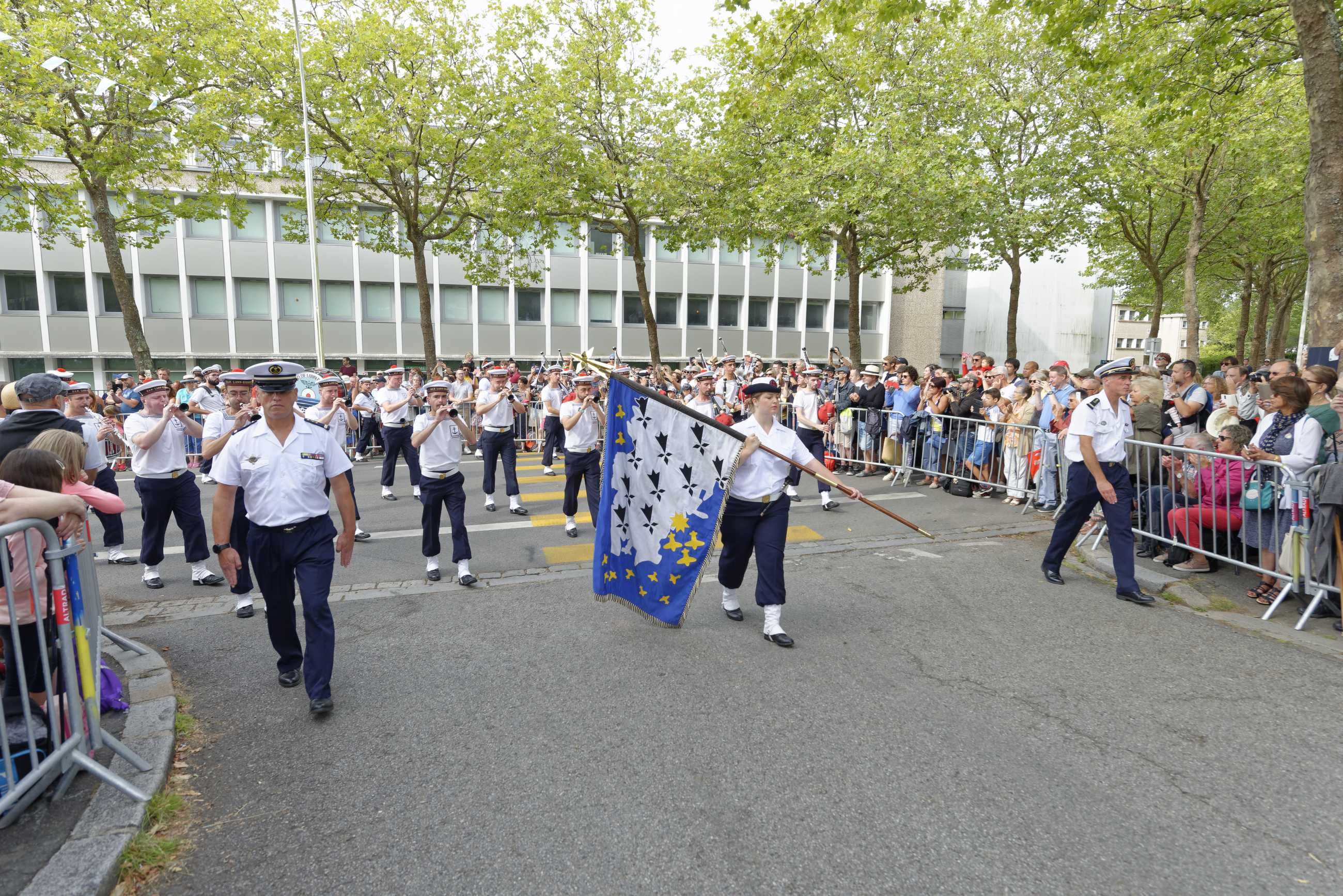 Festival interceltique - bagad de Lann Bihoué - PA43069