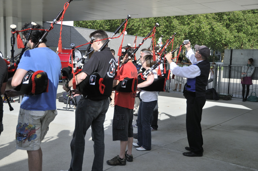 Festival interceltique 2012-8 bagad Kiz Avel, Strasbourg