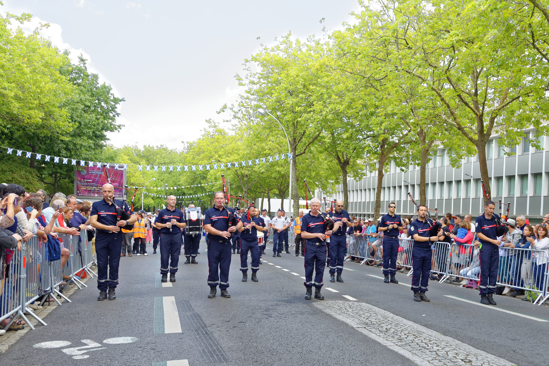 interceltique de Lorient 2017-PA21226 Bagad des Sapeurs Pompiers du Morbihan